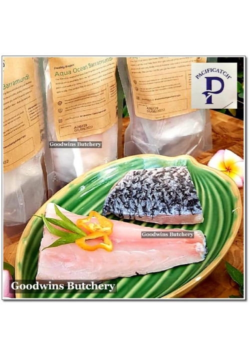 Freshly frozen Pacific Catch AQUA OCEAN BARRAMUNDI FILLETS (price/bag 200g 2pcs)